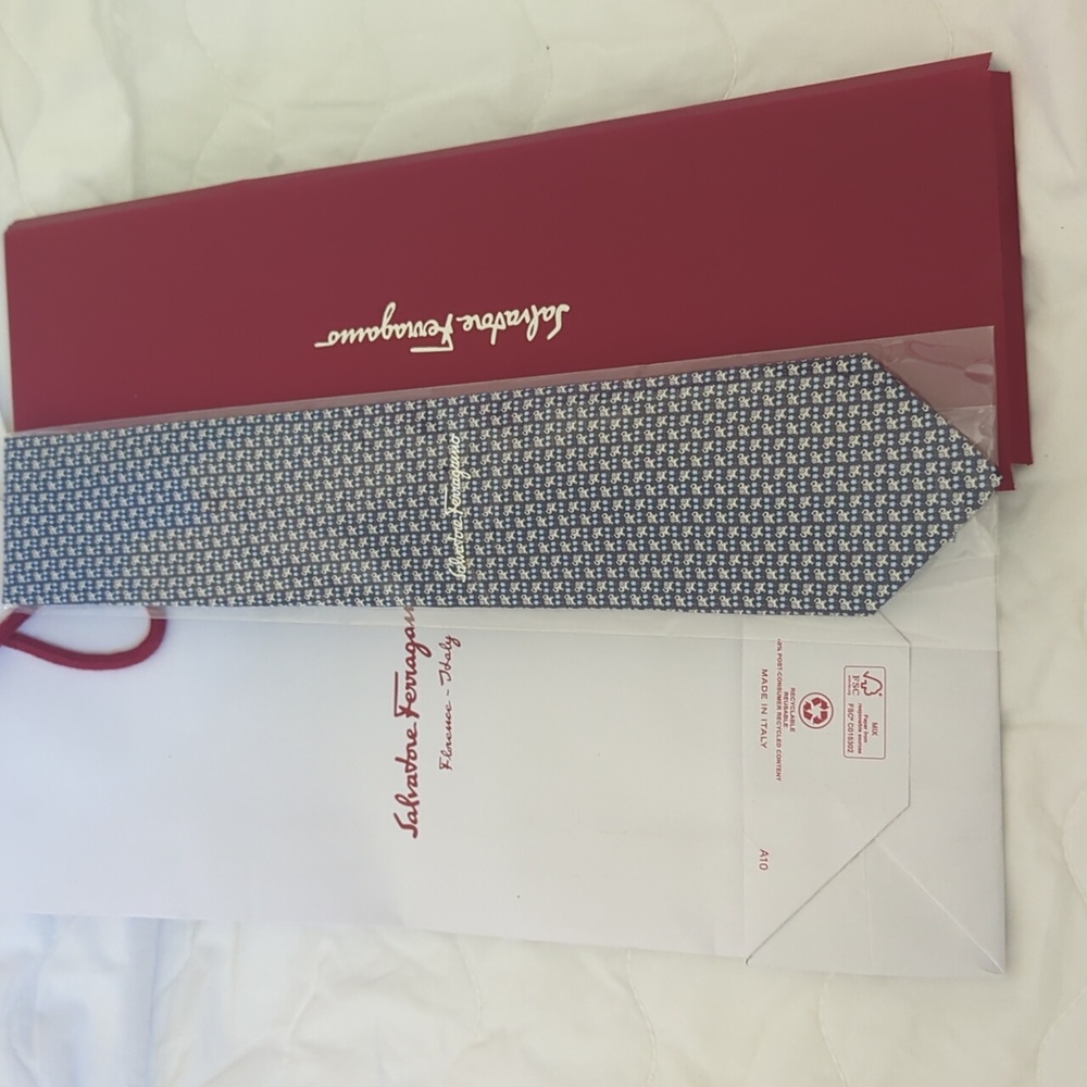 New Salvatore Ferragamo Silk Tie